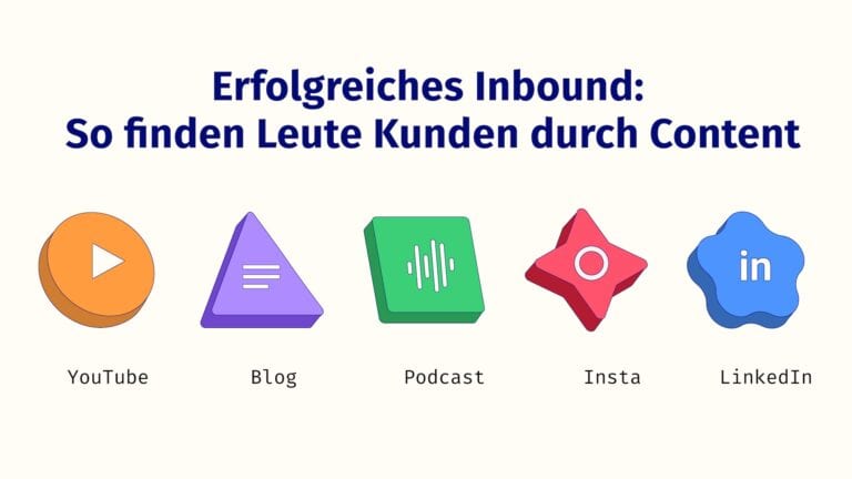 5 Beispiele für Inbound-Content: YouTube, Blog, Insta, Podcast, LinkedIn